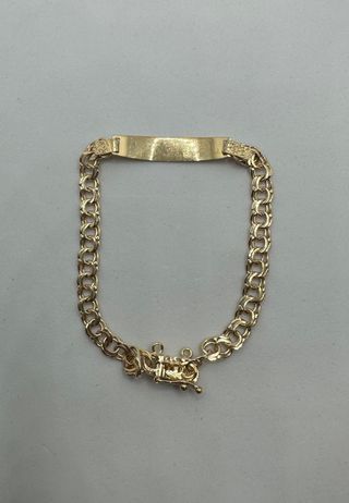 Esclava Barbada de oro de 18k, 9.99 g, 19 cm.