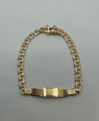 Esclava Barbada de oro de 18k, 9.99 g, 19 cm.