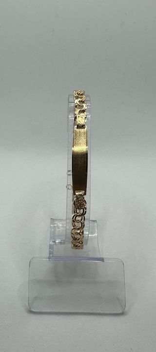 Esclava Barbada de oro de 18k, 9.99 g, 19 cm.