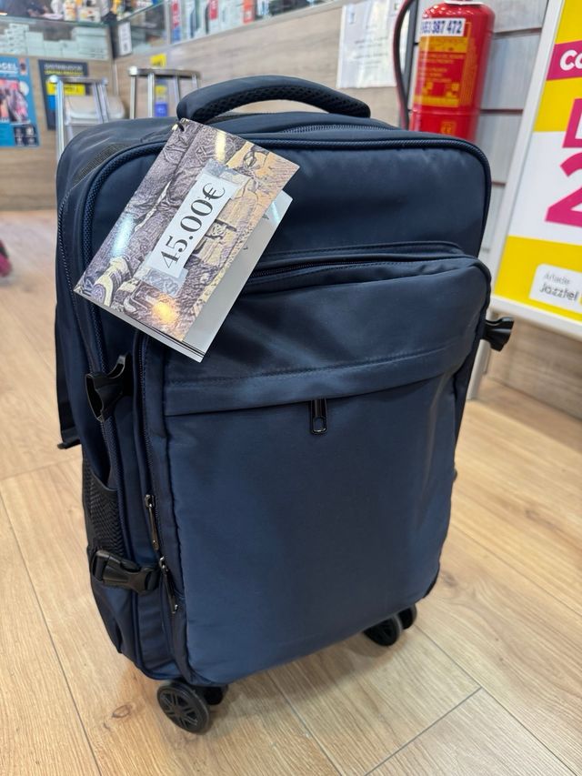 Mochila de negocios con ruedas azul