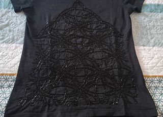 Camiseta Zara con pedrería T.M