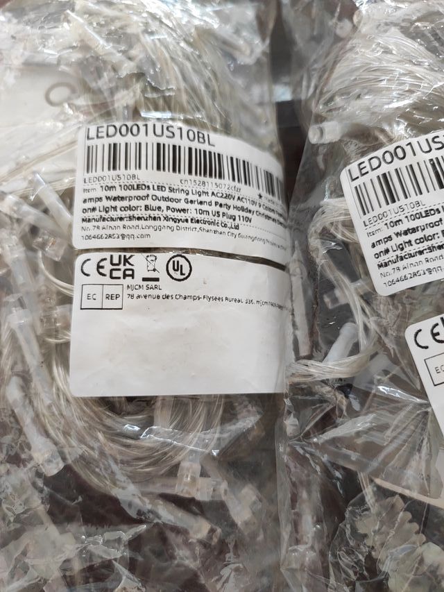Luces LED azules 100 unidades 220V
