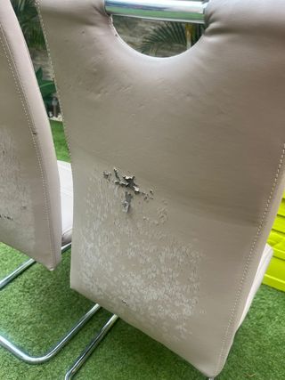 6 Sillas Comedor Beige/Marrón