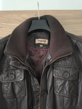 Chaqueta Piel Corte Inglés Marrón Talla XL