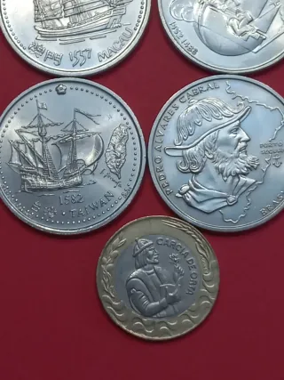 Lote de 7 monedas antiguas Portugal