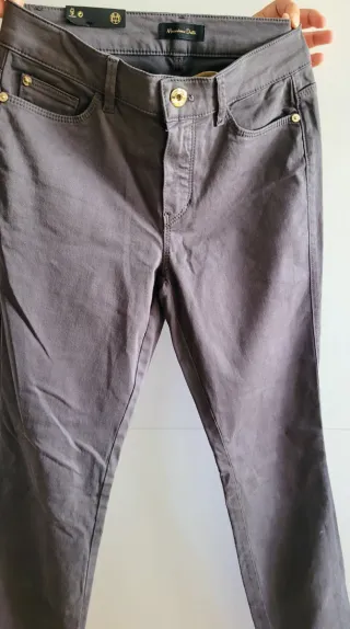 Pantalón Massimo Dutti Slim Gris