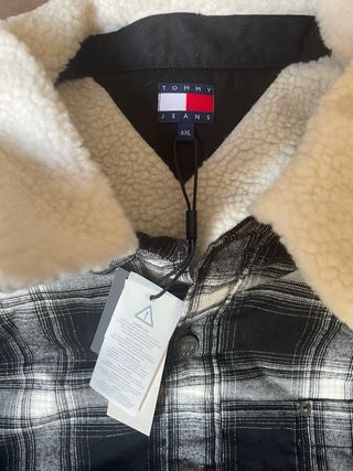 Chaqueta cuadros Tommy Hilfiger beige/gris