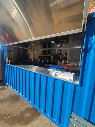 Food truck, contenedor, bar todo acero inoxidable.