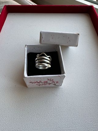 Anillo Plata 950 Artesanal Serpiente Unisex