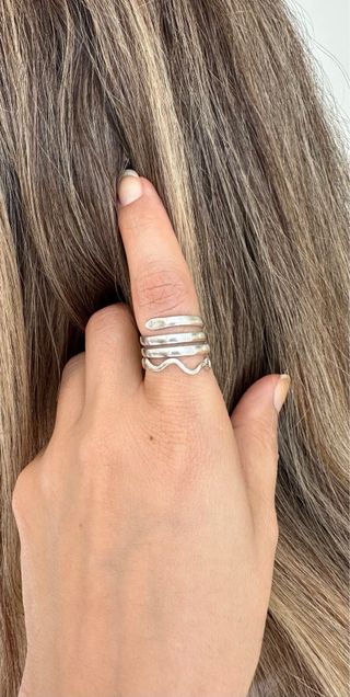 Anillo Plata 950 Artesanal Serpiente Unisex
