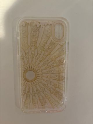 Custodia per iPhone XR con design a forma di sole giallo dorato
