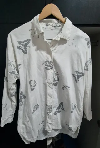 Camisa blanca manga 3/4