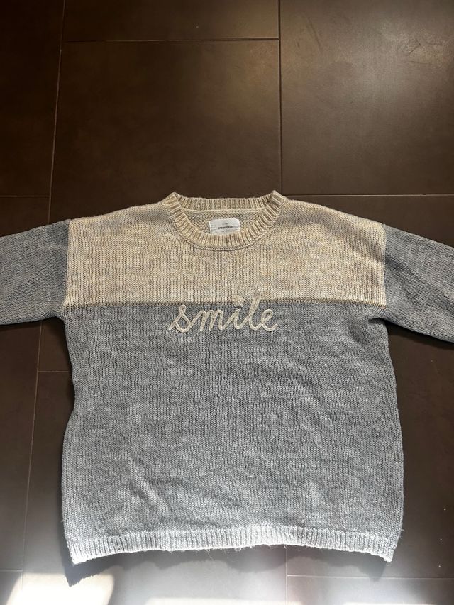 Jersey Smile Beige y Gris