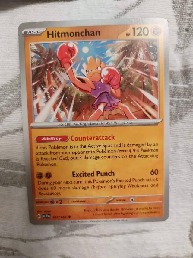 Carta Pokémon Hitmonchan 107/165