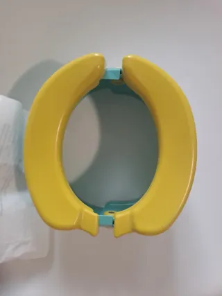 Asiento reductor WC amarillo y turquesa