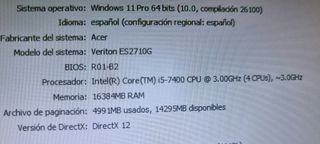 TORRE i5 7400-16GB RAM-SSD-HDD-RX 460 2GB