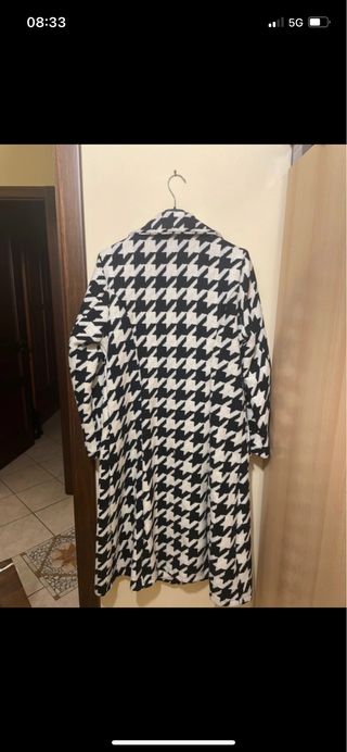 Cappotto Pied de Poule Nero e Bianco