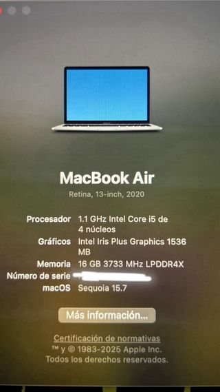 MacBook Air Plata 2020