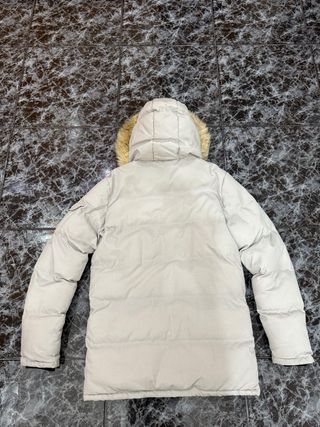 Chaqueta / abrigo SikSilk Beige con Capucha y pelo