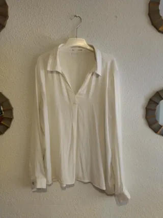 Blusa blanca manga larga