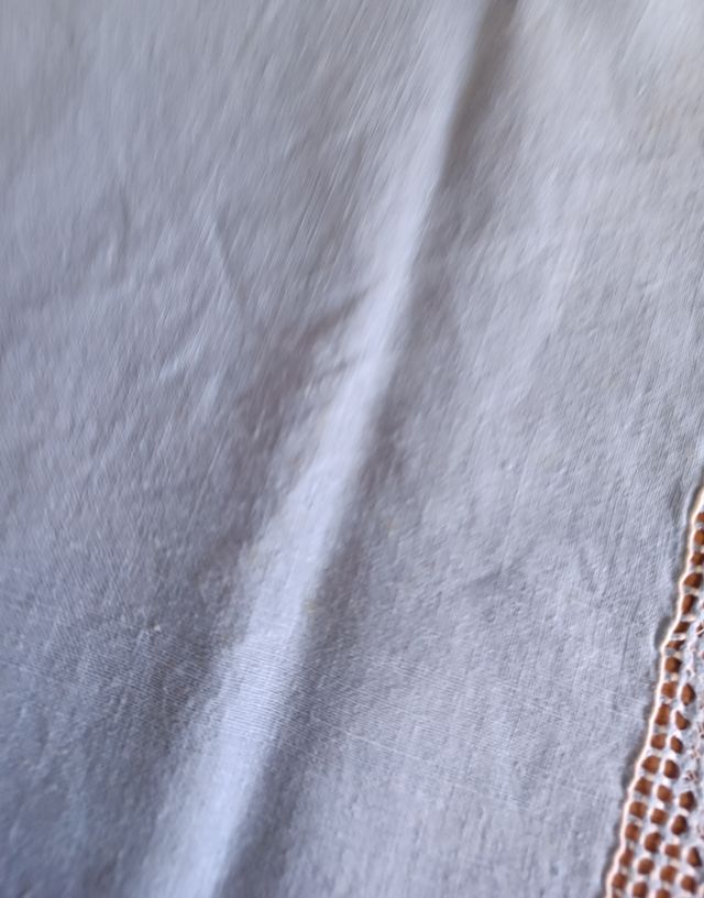 Mantel antiguo Lagartera azul