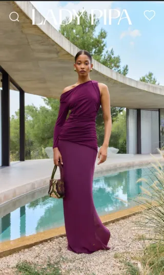Vestido de fiesta de un hombro