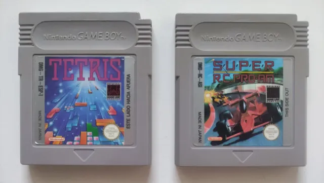 2 Juegos Game Boy: Tetris y Super R.C. Pro-AM
