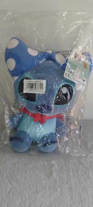 Peluche Stitch Disney Azul con Lazo