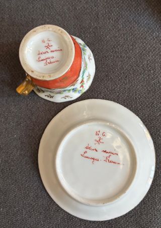 Tú y yo en porcelana de Limoges decoradas a mano