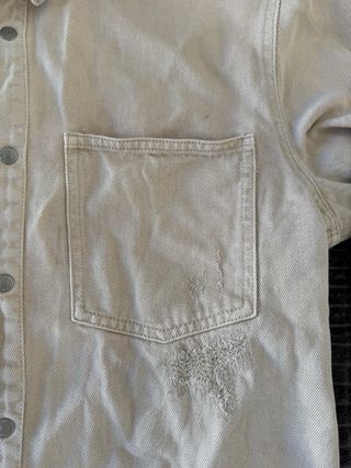 Sobrecamisa Zara Hombre Beige Desgastada