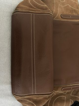 Bolso de piel marrón PG