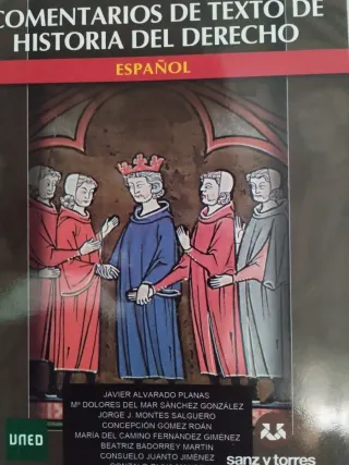 Comentarios de texto de historia del derecho es...