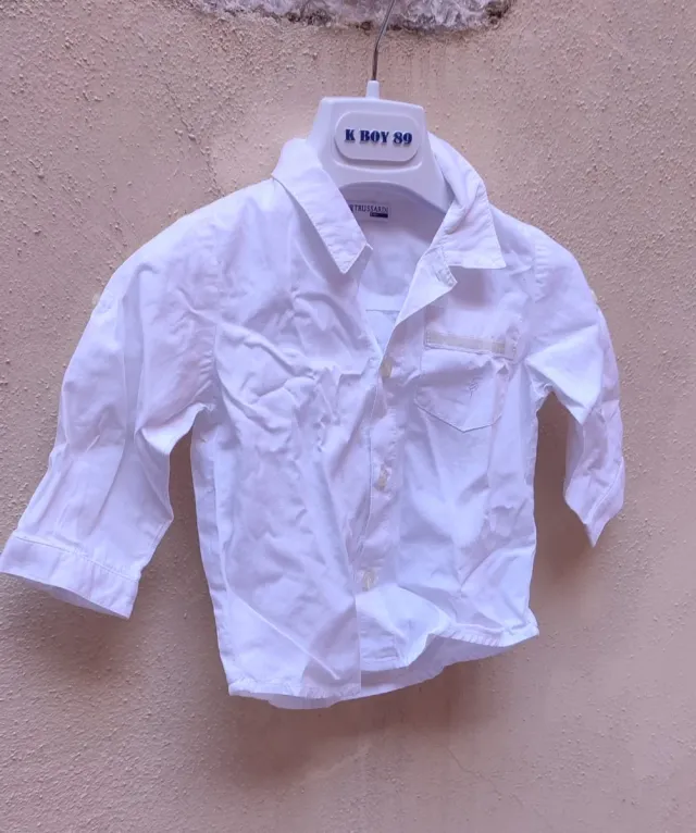 Camicia Trussardi bimbo bianca