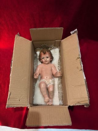 Niño Jesús 34 cm antiguo   nuevo  en caja olot 