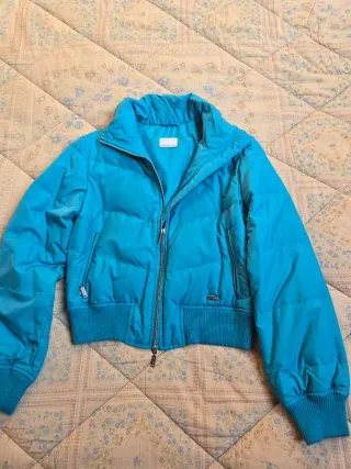 Piumino corto donna Belfe blu/azzurro
