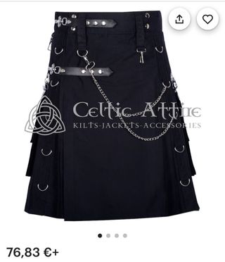 Falda escocesa Kilt Punk gótico Unisex