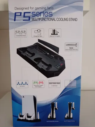 Soporte Refrigeración PS5 Multifuncional Blanco