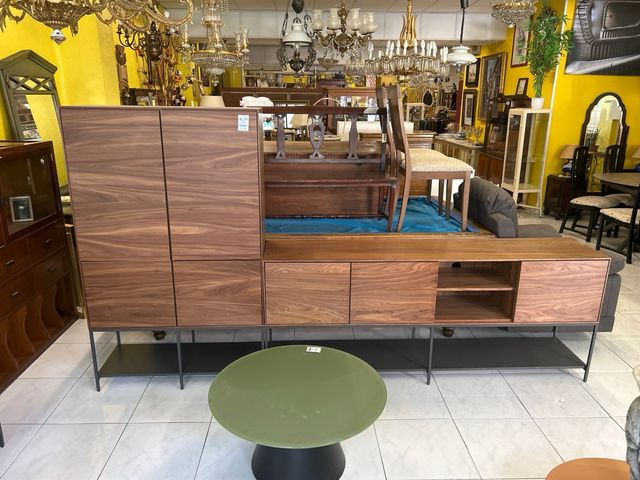 Conjunto Muebles Salón Madera y Metal