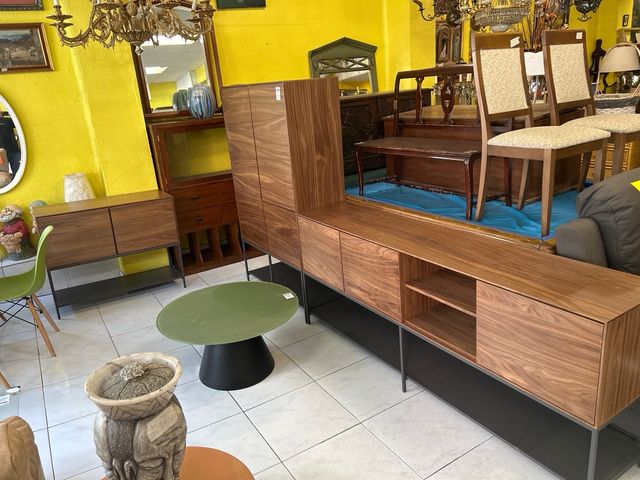 Conjunto Muebles Salón Madera y Metal