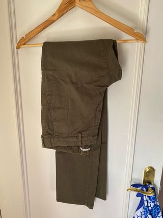 Pantalón Mango Barna Caqui Talla 40