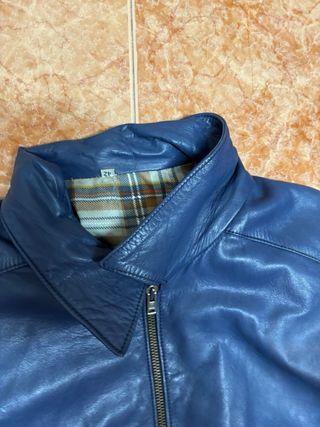 Chaqueta de cuero Antonio Sampol azul