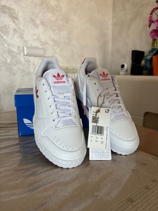 Adidas Sneakers Bianche Rosse