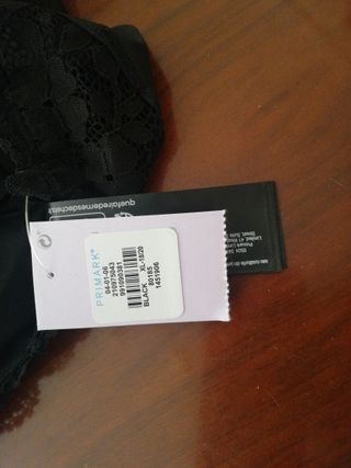 Sujetador de encaje negro