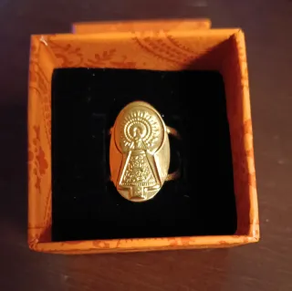 Anillo Virgen del Pilar Plateado y Oro