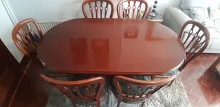 Mesa de comedor y 6 sillas