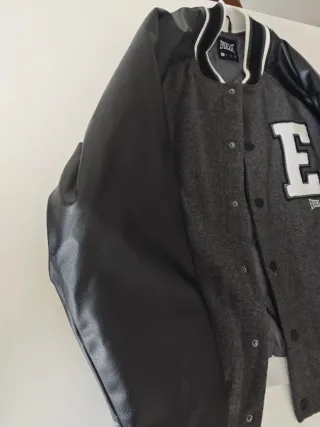 Chaqueta Boxeo Everlast Gris Negra