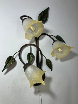 Lampada parete 3 luci metallo marrone/verde