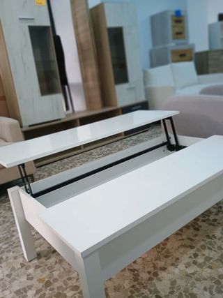Mesa elevable blanca estilo IKEA