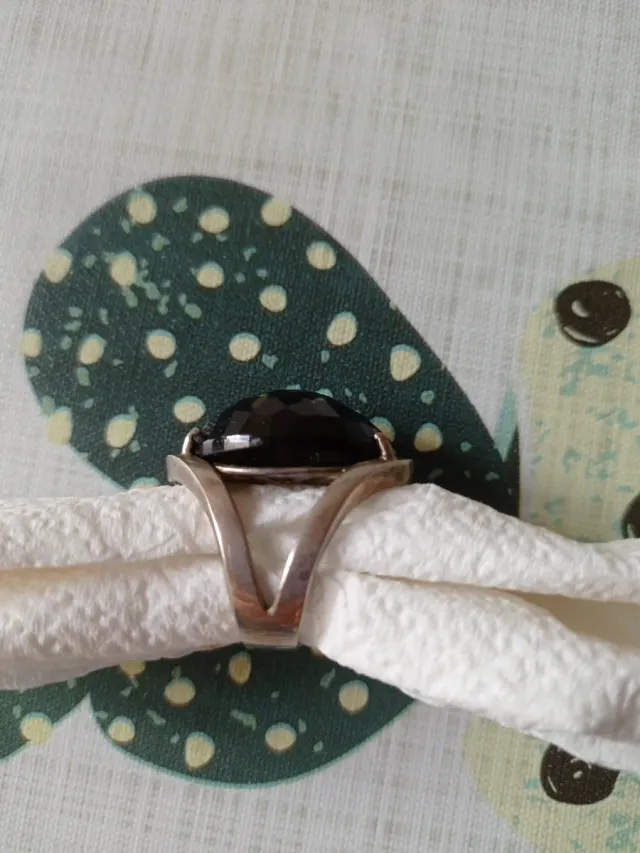 Anillo Plata Piedra Negra