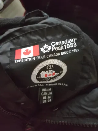 Chaquetón Canadian Peak Negro Talla L